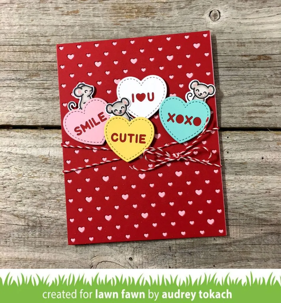 LAWN FAWN: Candy Hearts Lawn Cuts Die