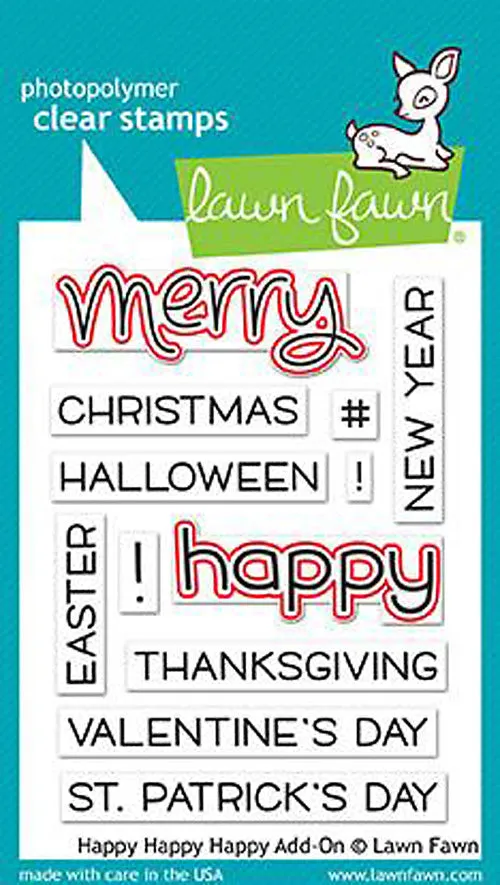LAWN FAWN: Happy Happy Happy Add-On Lawn Cuts Die