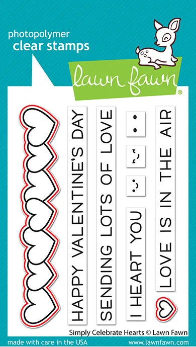 LAWN FAWN: Simply Celebrate Hearts | Lawn Cuts Die