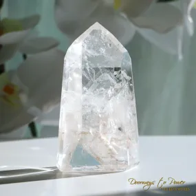 Lemurian White Phantom Quartz Crystal Point 'RE BIRTH'