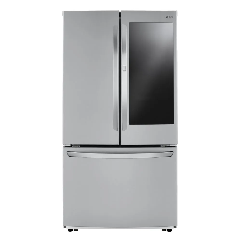 LG - 27 Cu. Ft. InstaView French Door in Door Refrigerator - Stainless steel