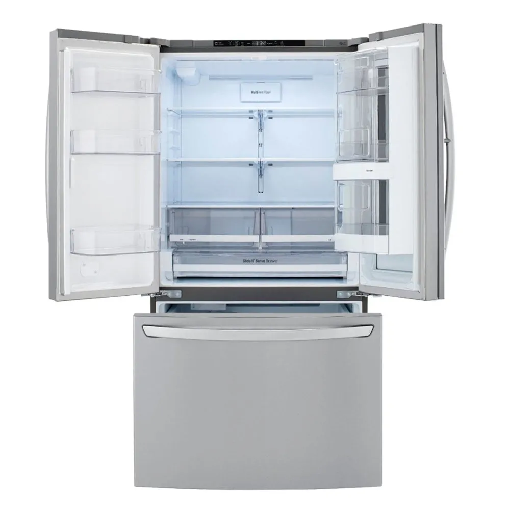 LG - 27 Cu. Ft. InstaView French Door in Door Refrigerator - Stainless steel
