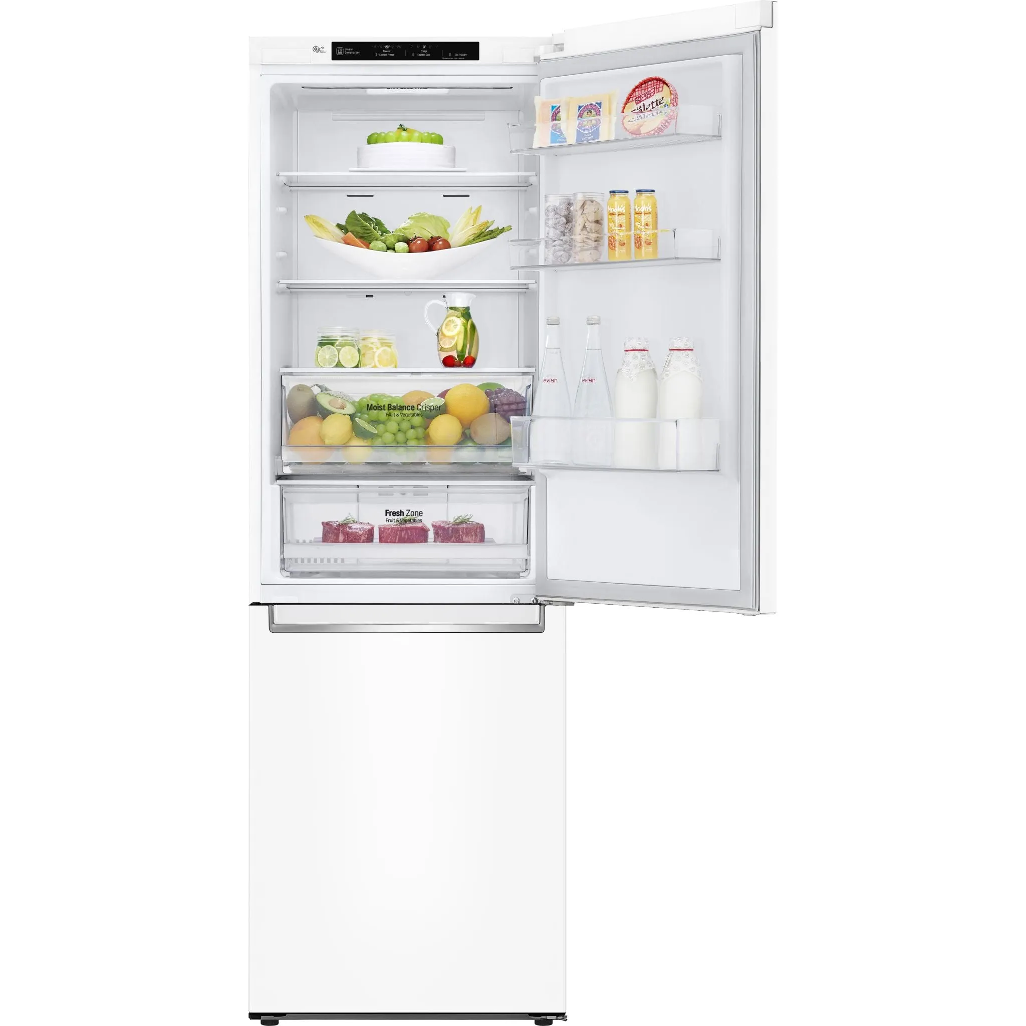 LG Bottom Mount Fridge (LBNC12231W) - White