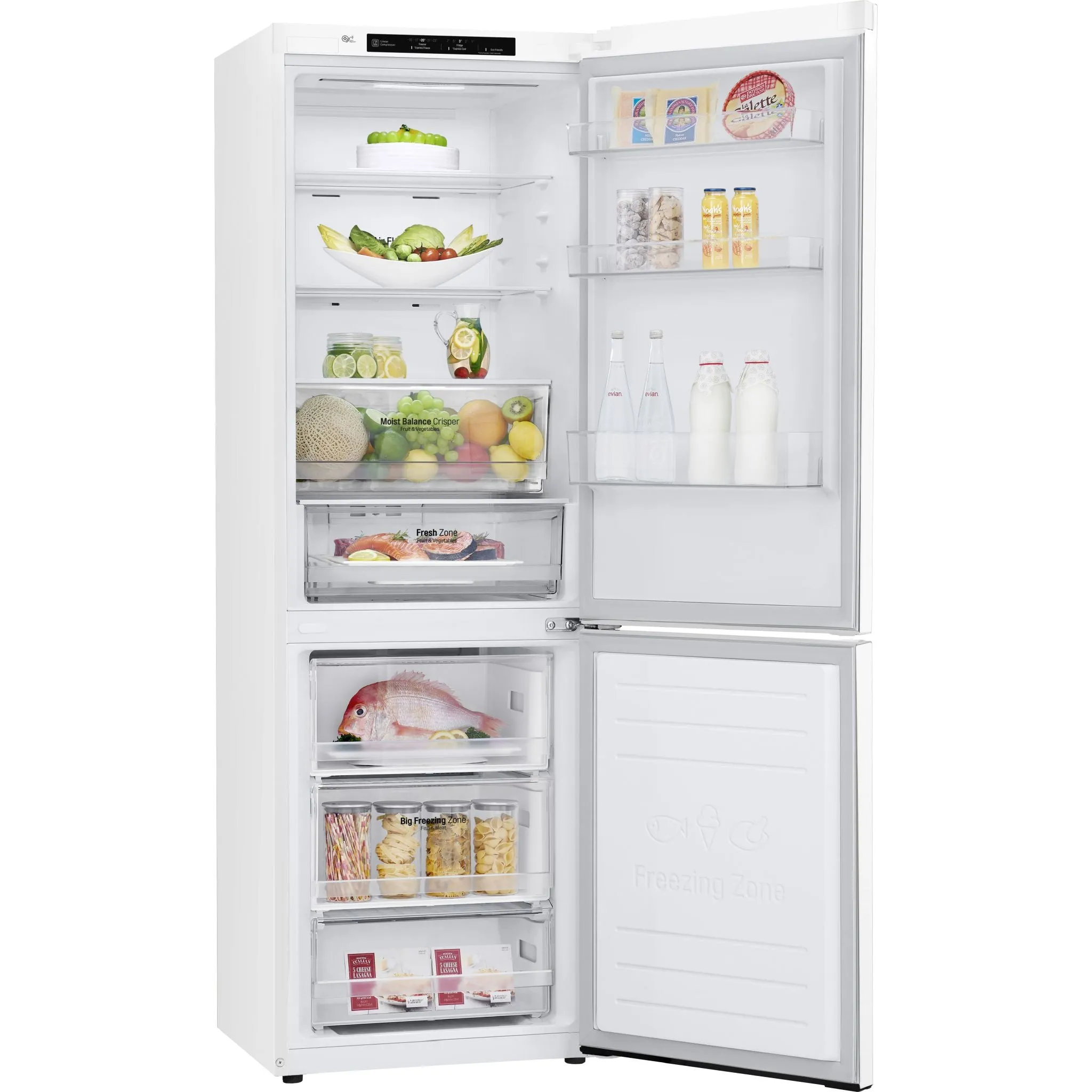LG Bottom Mount Fridge (LBNC12231W) - White