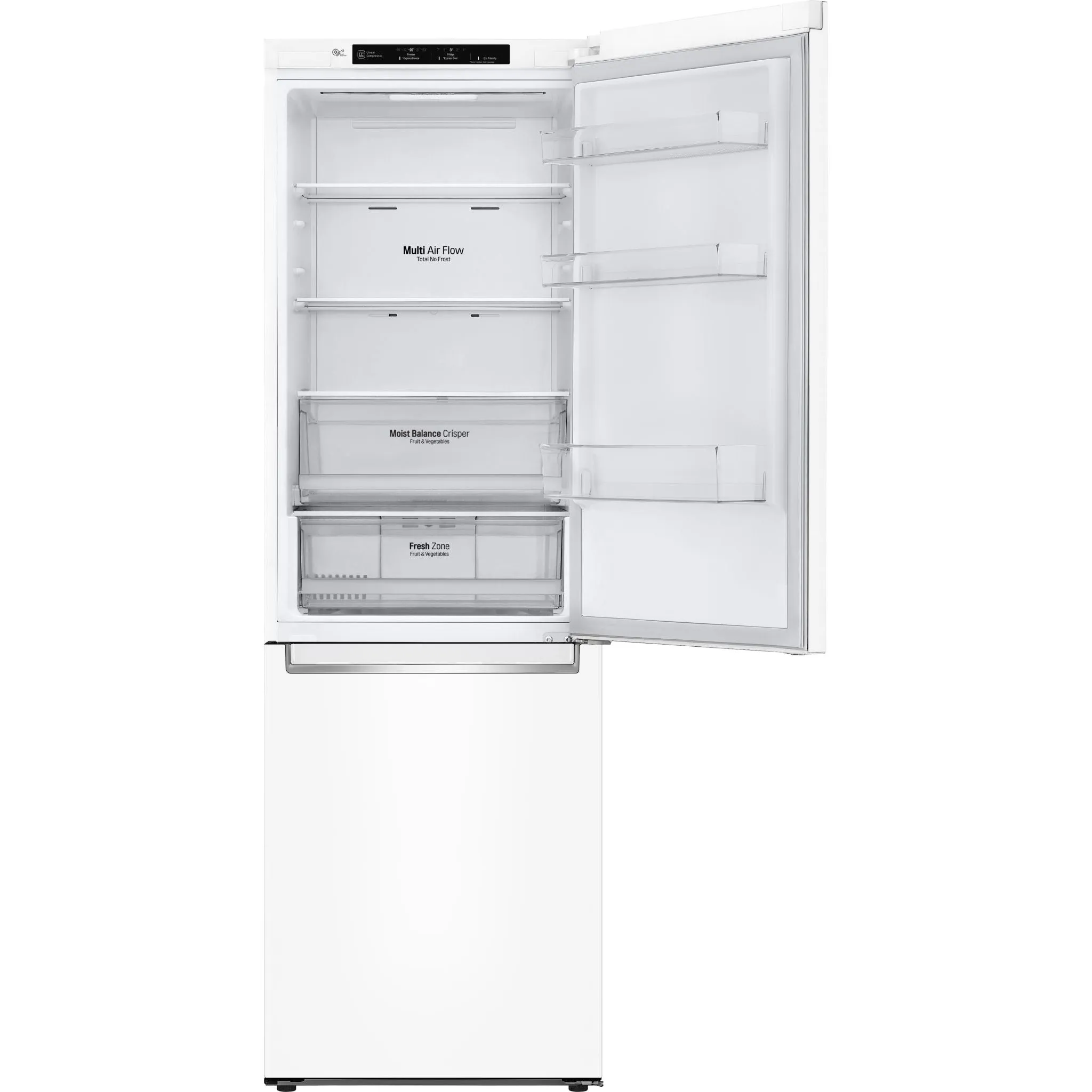 LG Bottom Mount Fridge (LBNC12231W) - White