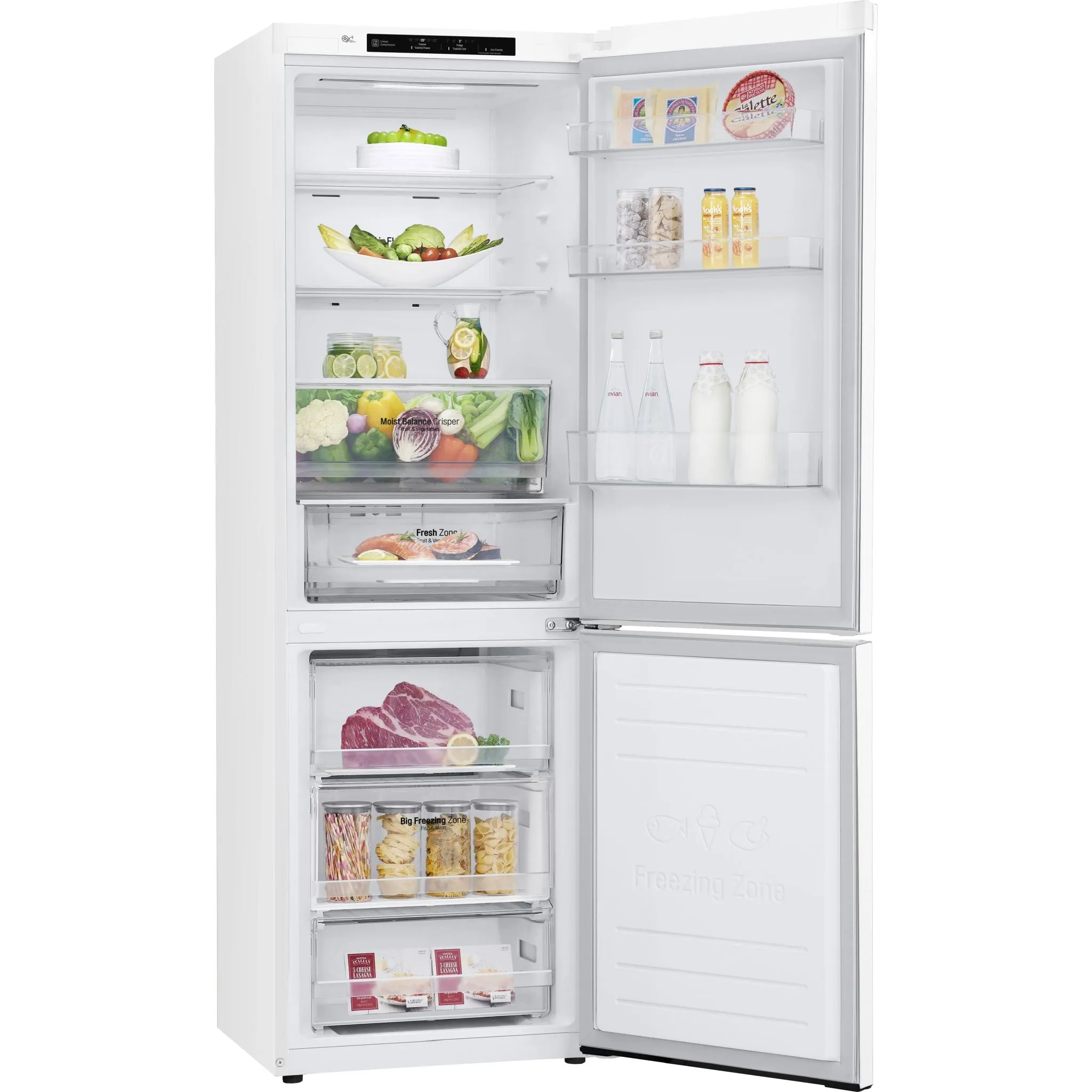 LG Bottom Mount Fridge (LBNC12231W) - White