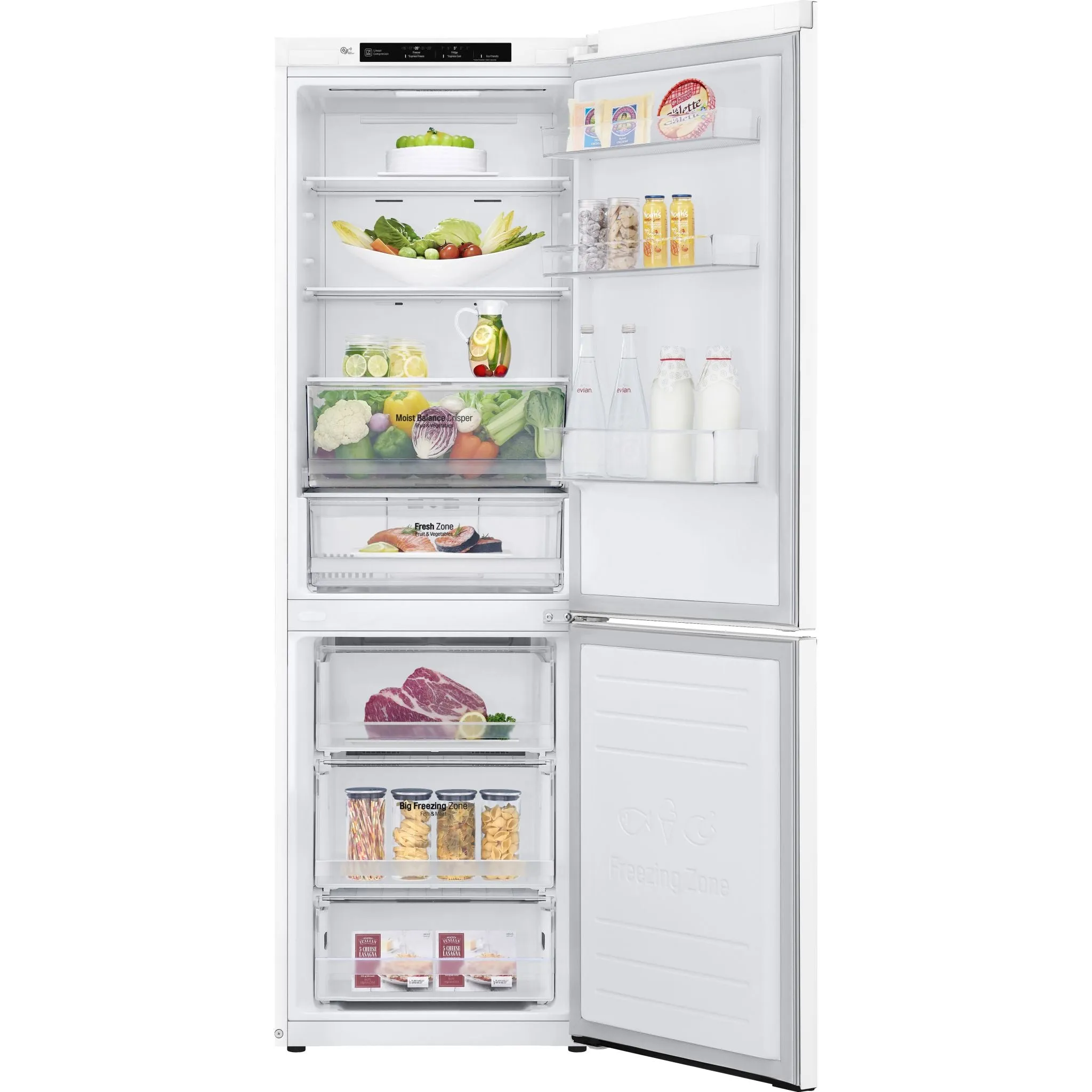 LG Bottom Mount Fridge (LBNC12231W) - White