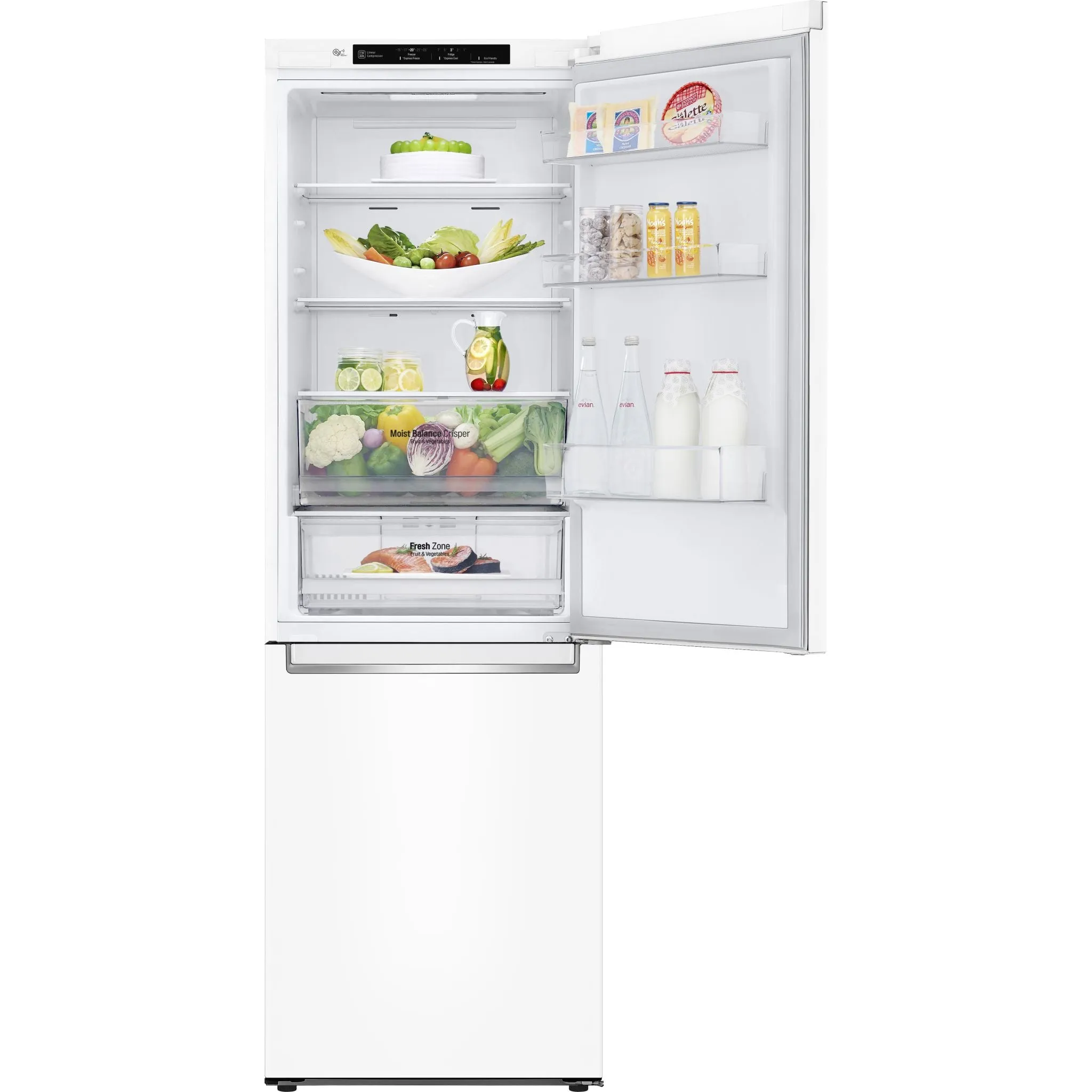LG Bottom Mount Fridge (LBNC12231W) - White
