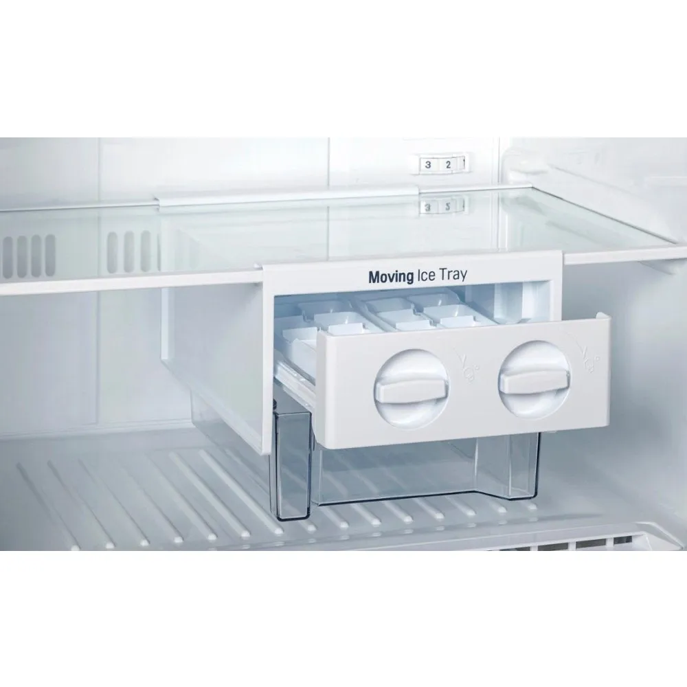 LG - Large Capacity 24” Wide Compact Top Mount Refrigerator - Platinum Silver