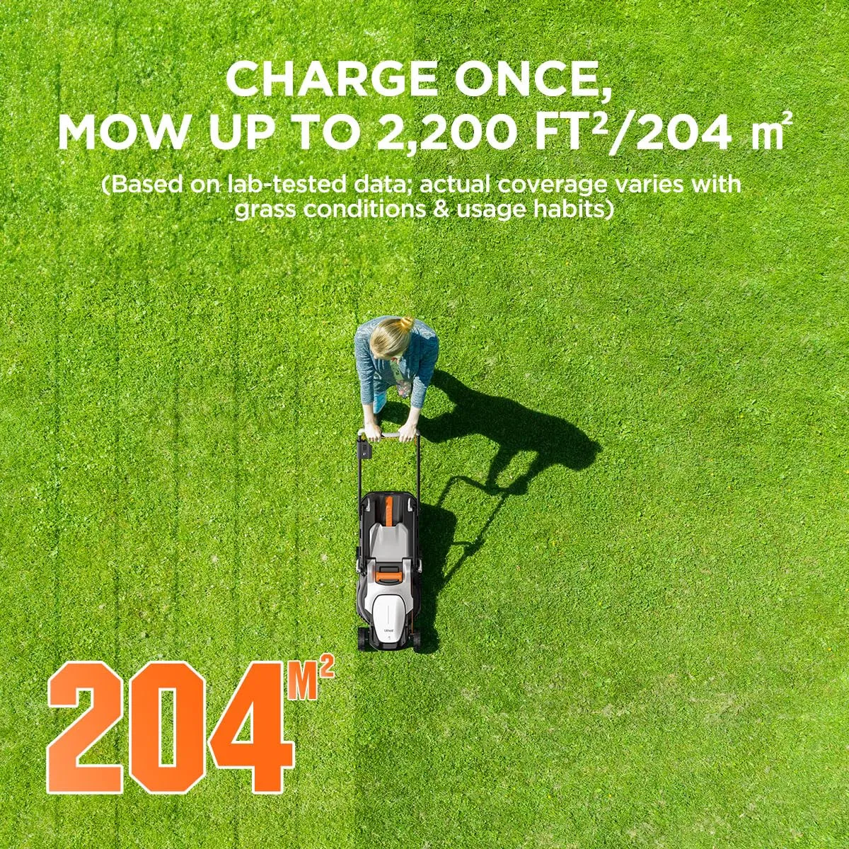 Litheli Cordless Lawn Mower 13 Inch, U20 Handy  20V Electric Lawn Mowers for Garden, Yard and Farm, 5 Heights Adjustment, Light Weight,4.0Ah Portable Battery Included