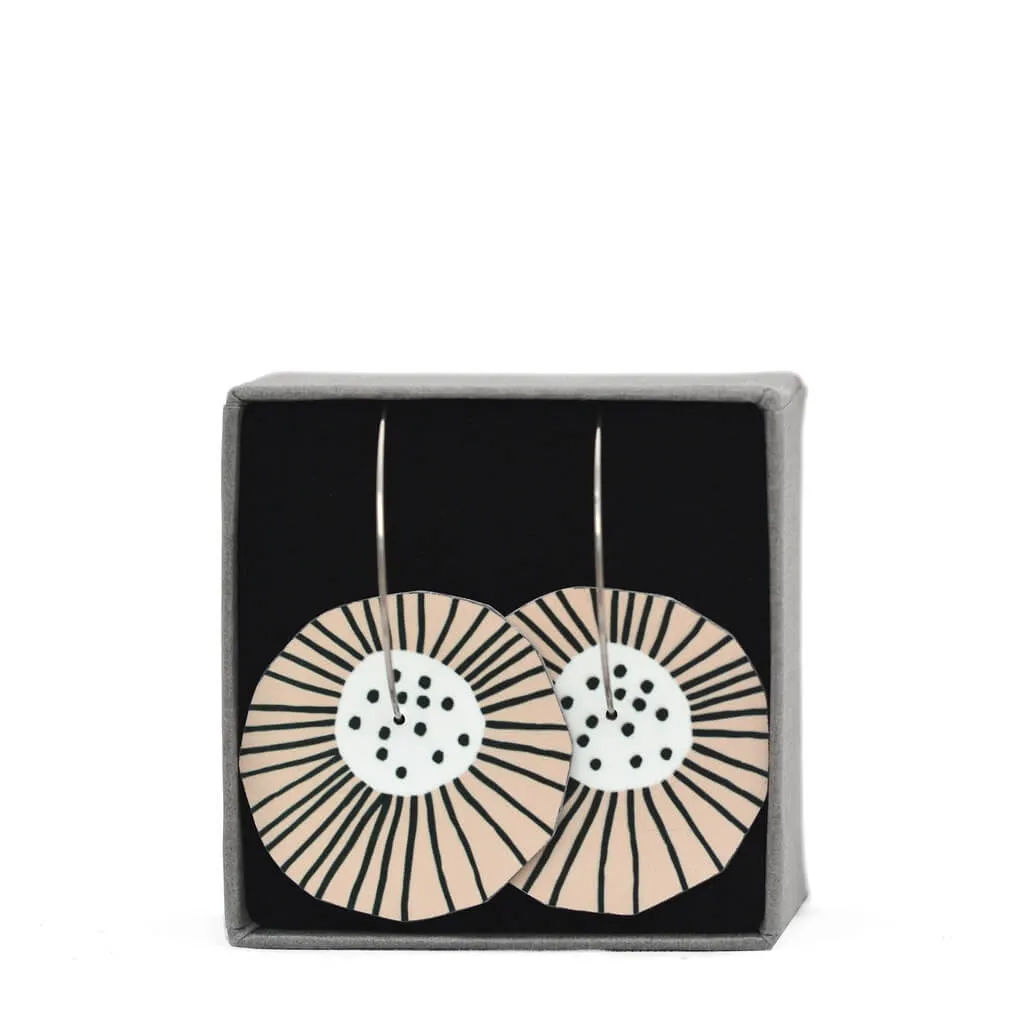 Mabel's Garden - Blush flower - Birds Nests For Hair - hoop earrings