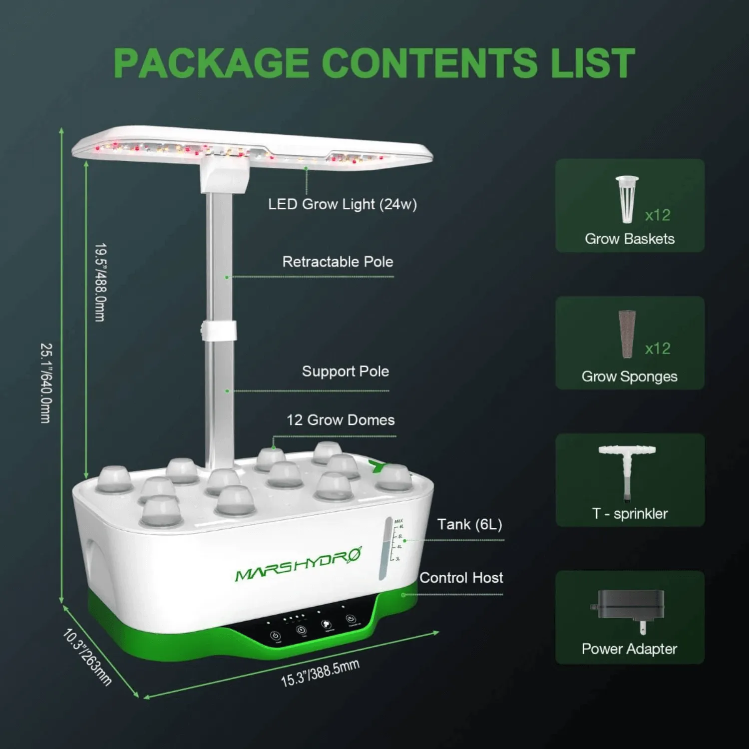 Mars Hydro Hydroline12 LED Hydroponics Growing System