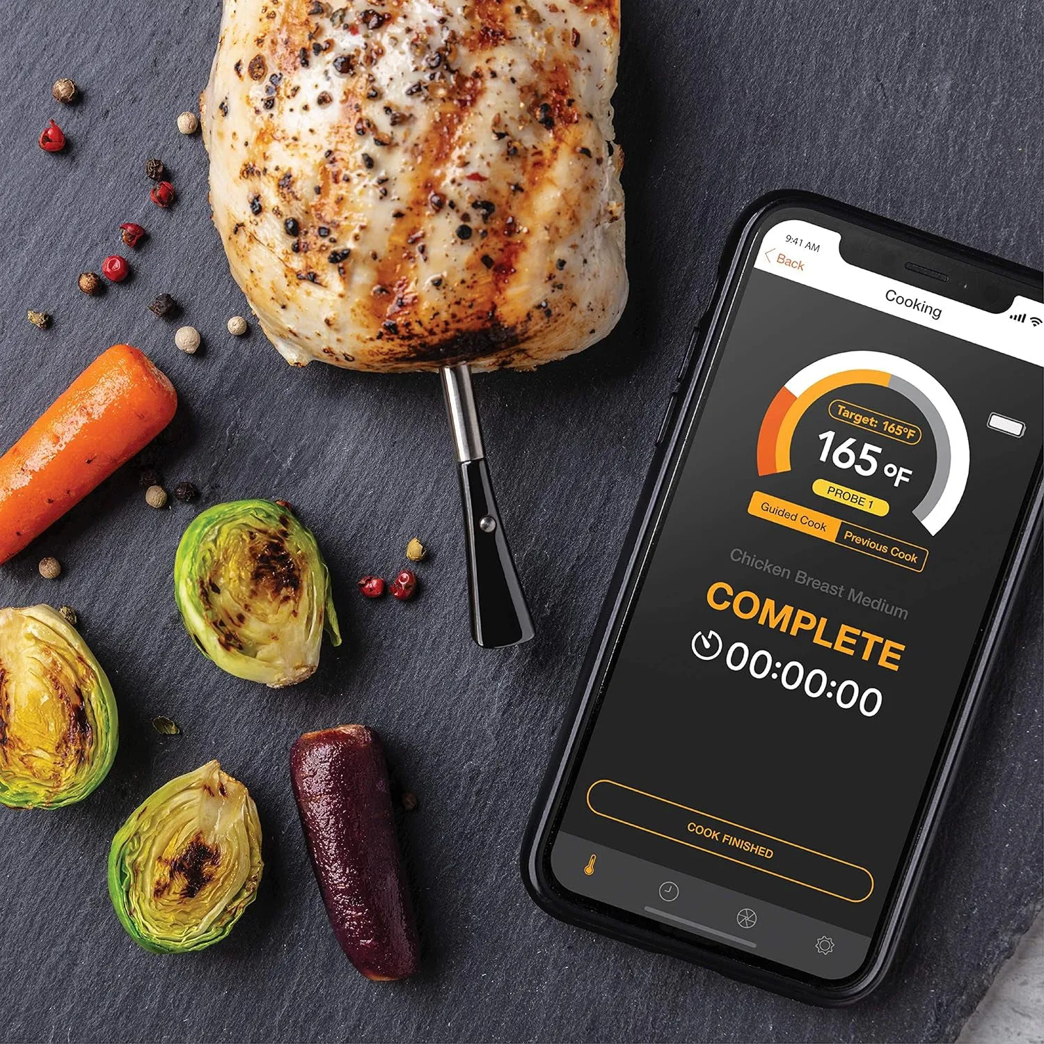 Maverick Stake Wireless Bluetooth Food Thermometer USB Presets & Alerts BT-30
