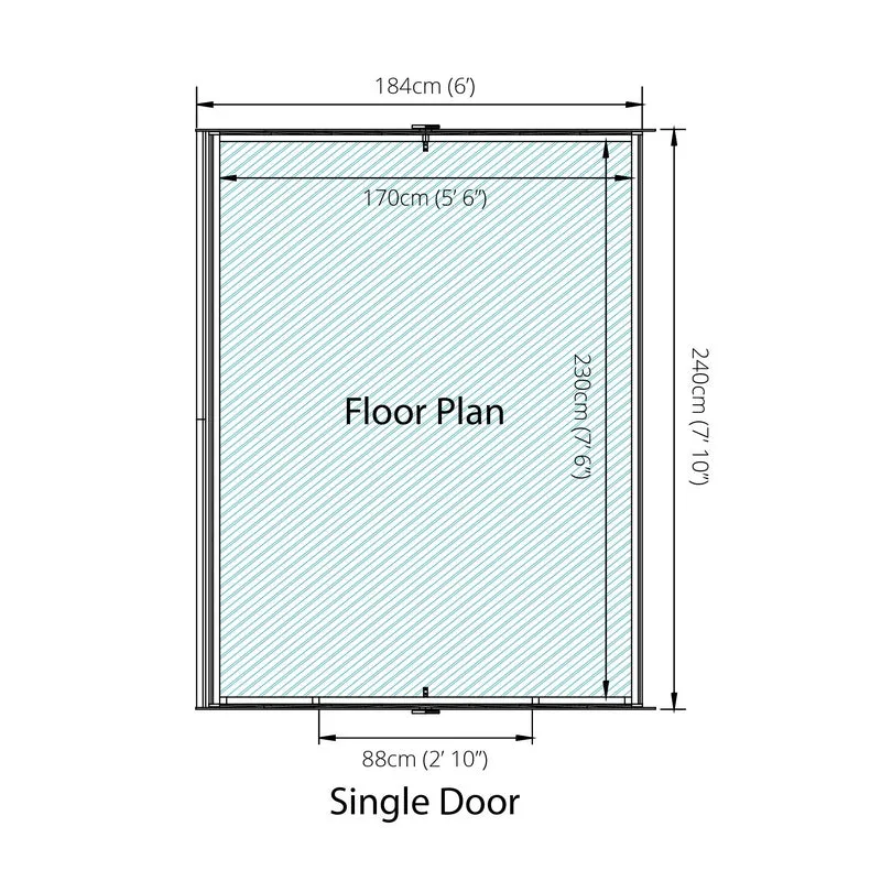 Mercia 6' 3 x 7' 10 Apex Shed - Budget Dip Treated Overlap