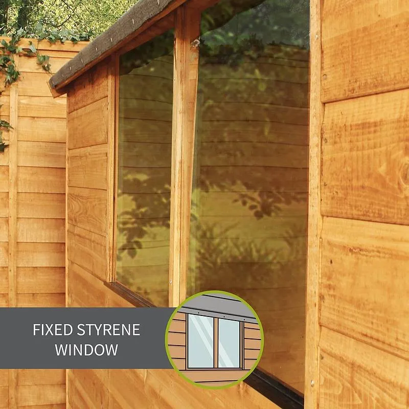 Mercia 9' 10" x 6' 3" Reverse Apex Shed - Budget Dip Treated Overlap