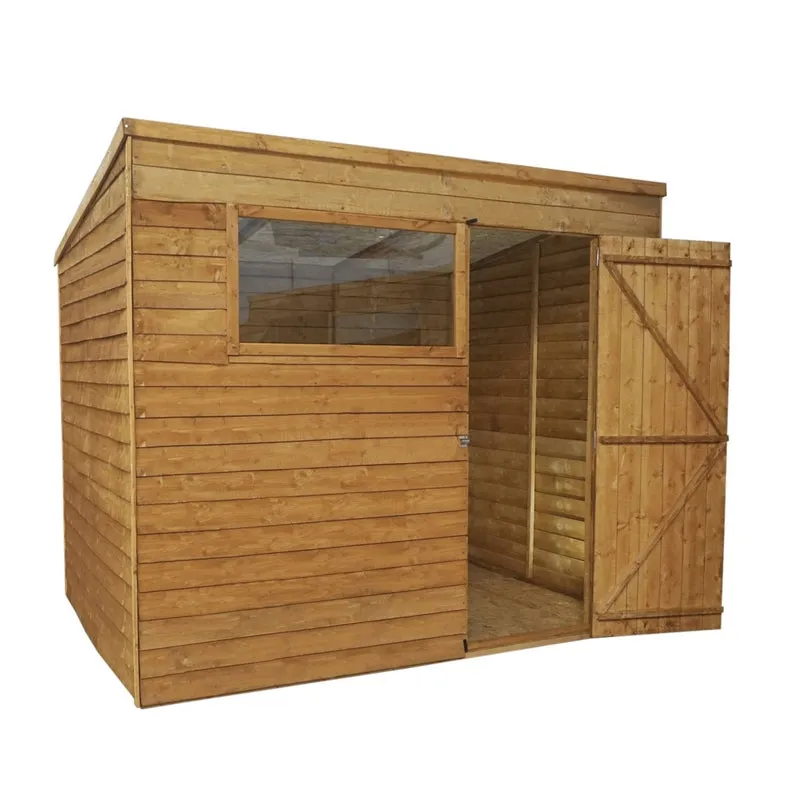 Mercia Pent 7' 10" x 5' 10" Pent Shed - Budget Dip Treated Overlap