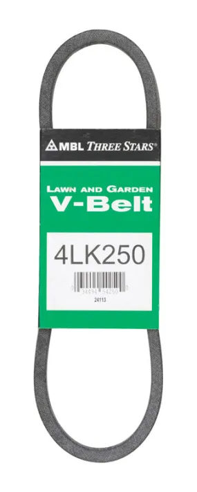 Mitsuboshi Super KB 4LK250 V-Belt 0.5 in. W X 25 in. L For Riding Mowers