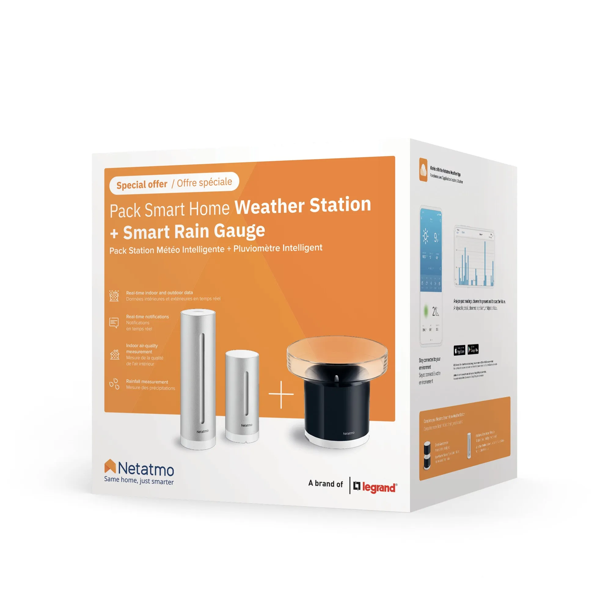 Netatmo Rain Pack "Smart Home Weather Station   Smart Rain Gauge"
