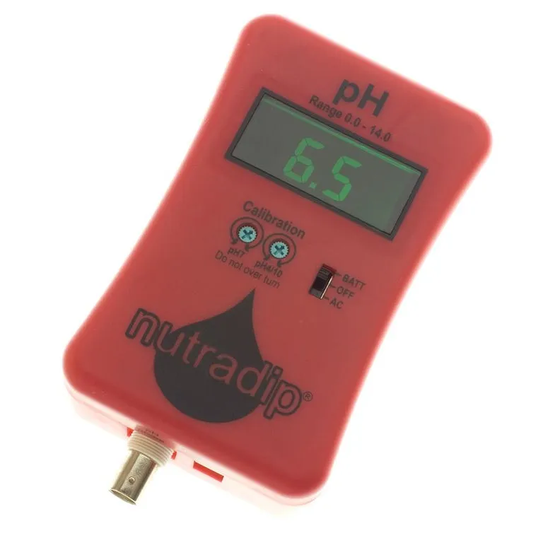 Nutradip Portable pH Meter with Probe and Solution - SALE