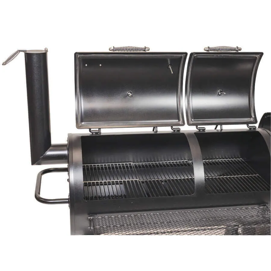 Offset Smoker BBQ - Flaming Coals