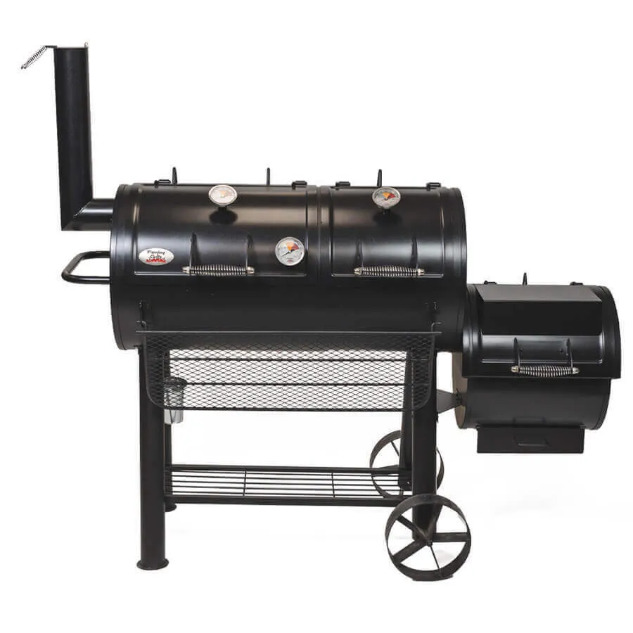 Offset Smoker BBQ - Flaming Coals