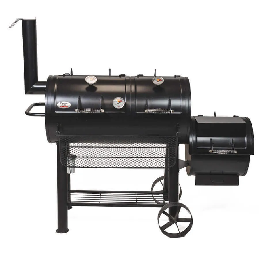 Offset Smoker BBQ - Flaming Coals