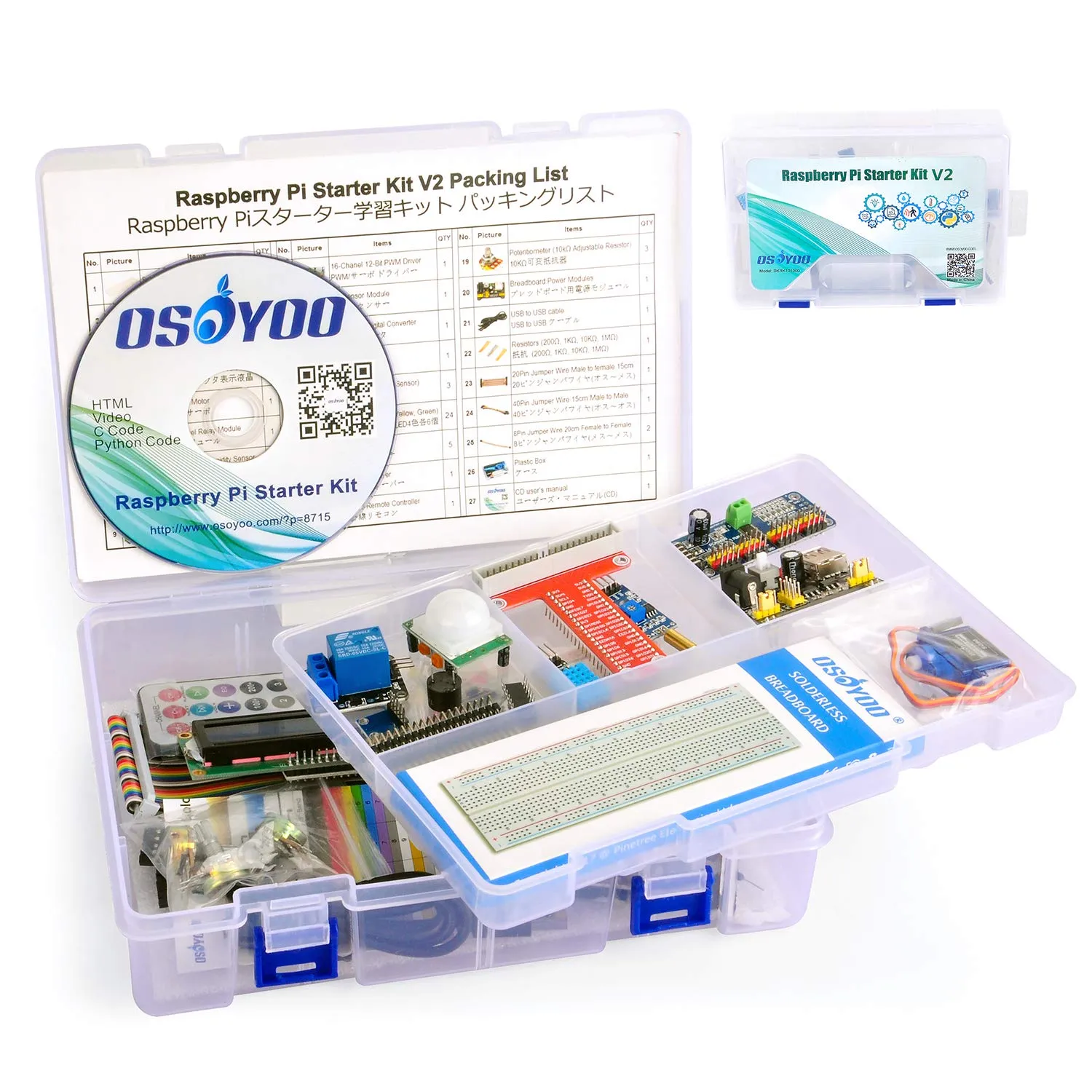 OSOYOO Starter Programming Learning Kit for Raspberry Pi