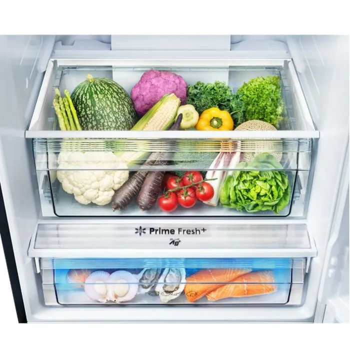 Panasonic NR-BX421WGWM Fridge 2 Doors G422L Econavi Inverter BlueAG Prime Fresh  Glass White