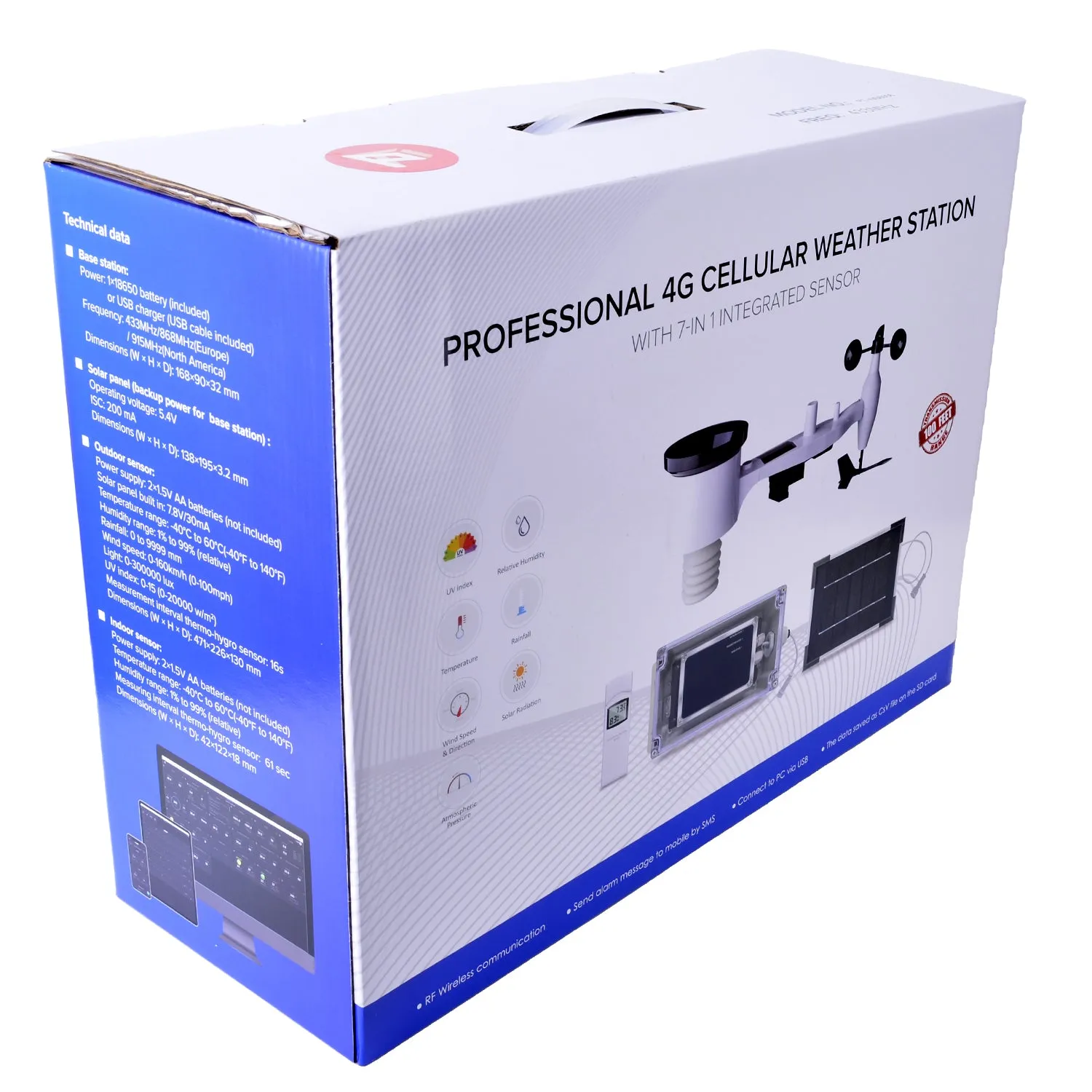 PanTech Weather Station Support 3G/4G Cellular -4G Gen 3 IoT -Professional and Wireless-PT-WS6006 - AU STOCK