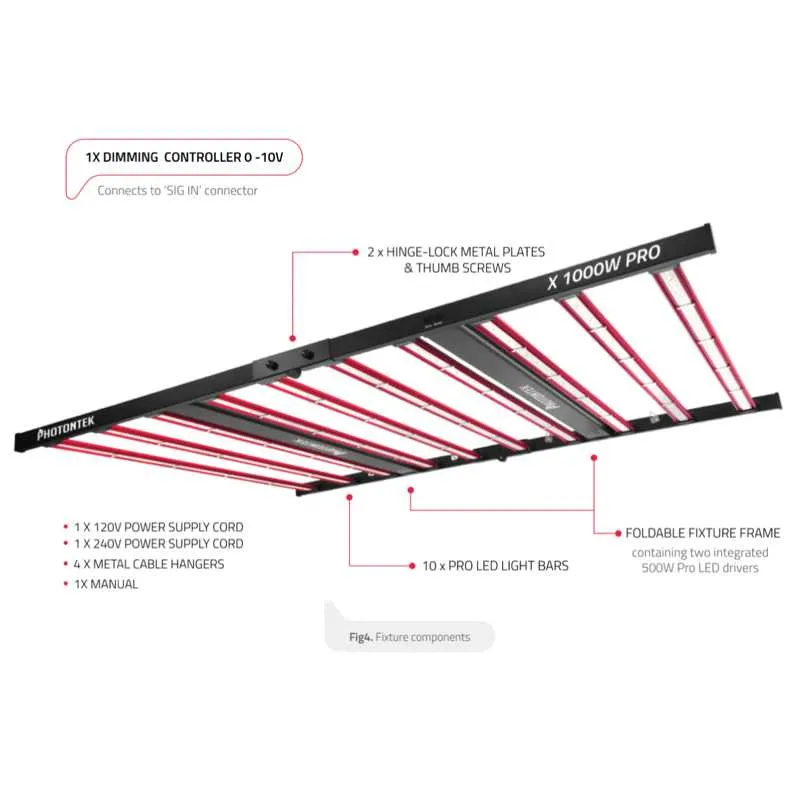 PhotonTek X 1000W PRO LED Grow Light