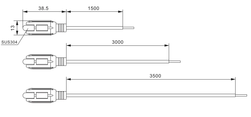 PLT-01-3.0M, Liqid Level Probe for FRL8 Level Control Relay