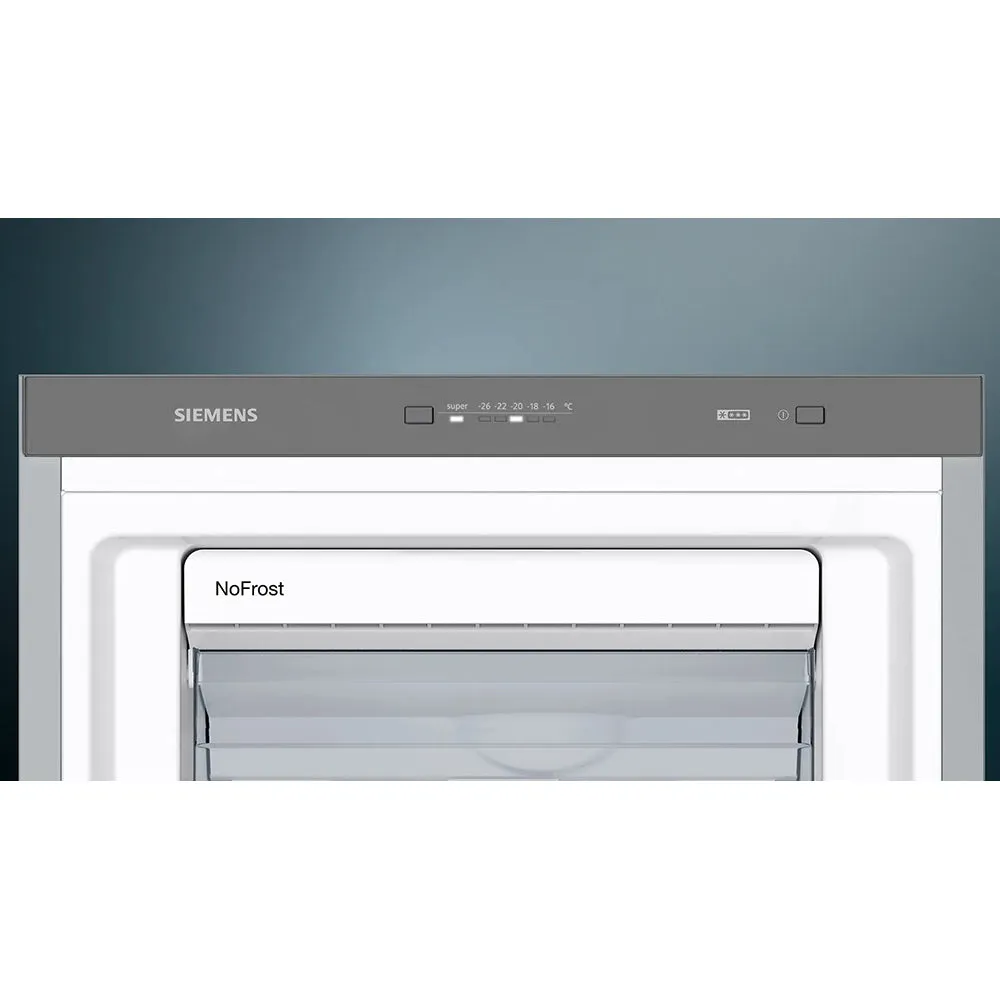 Siemens IQ300 242L Freestanding Upright Freezer - Brushed Steel | GS36NVIEV