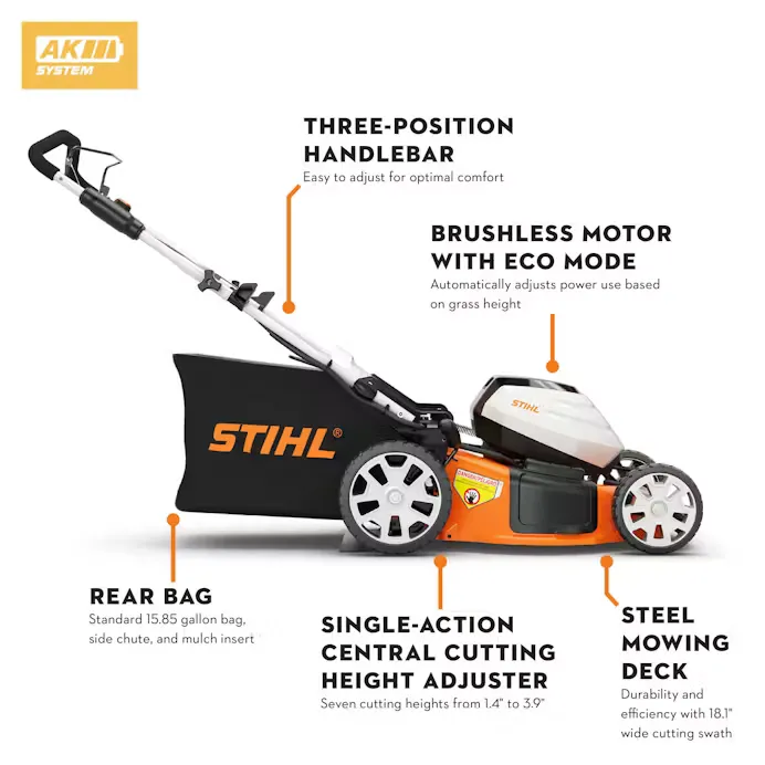 Stihl | RMA 460 Battery Push Mower | w/ AK 30 battery & AL 101 charger (6368 200 0034)
