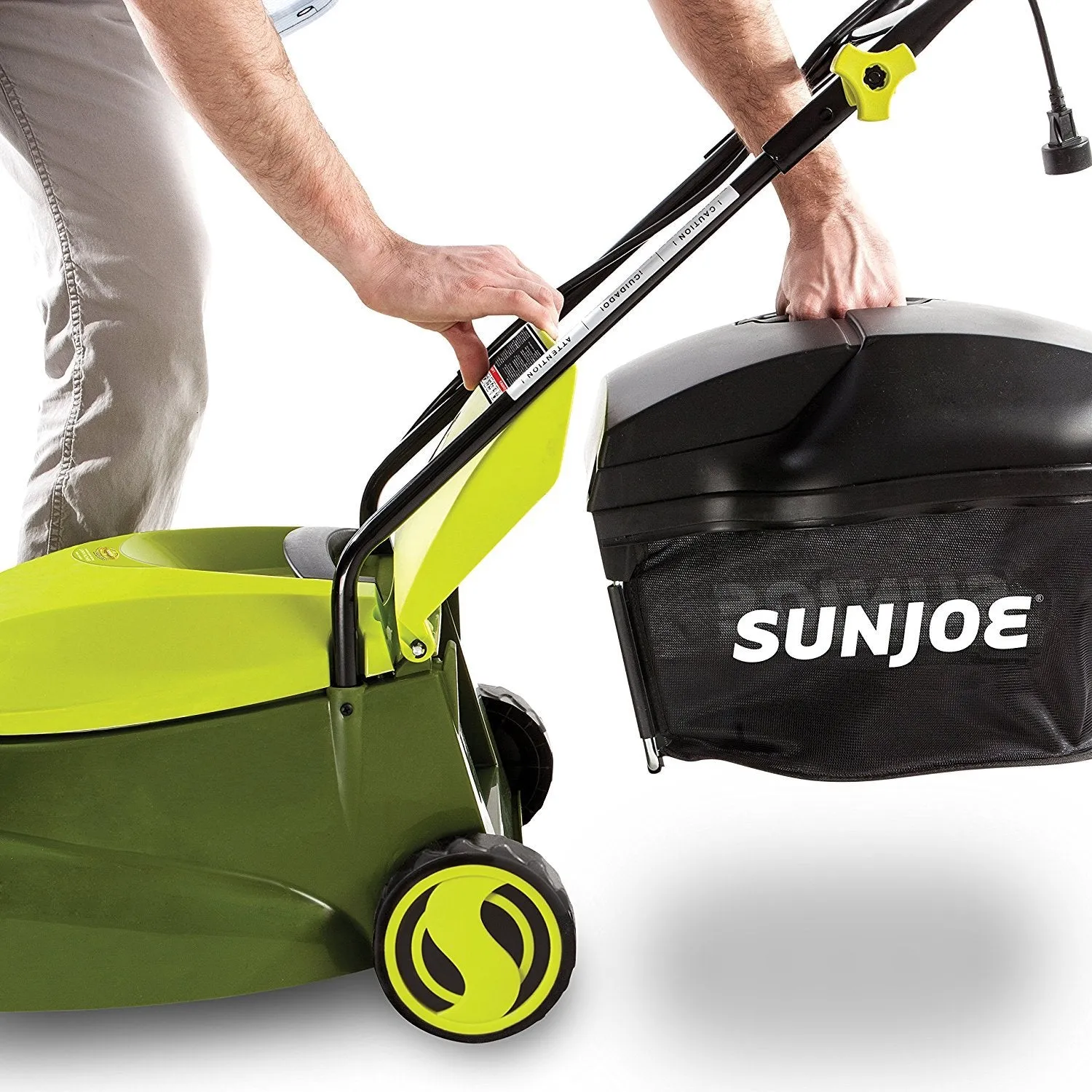 Sun Joe MJ401E-RM Mow Joe 14-Inch 12 Amp Electric Lawn Mower With Grass Bag (Certified Refurbished)