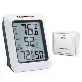 TP60 Digital Hygrometer Indoor Outdoor Thermometer Wireless Temperature and Humidity Gauge Monitor Room Thermometer with 500Ft/150M Range Humidity Meter