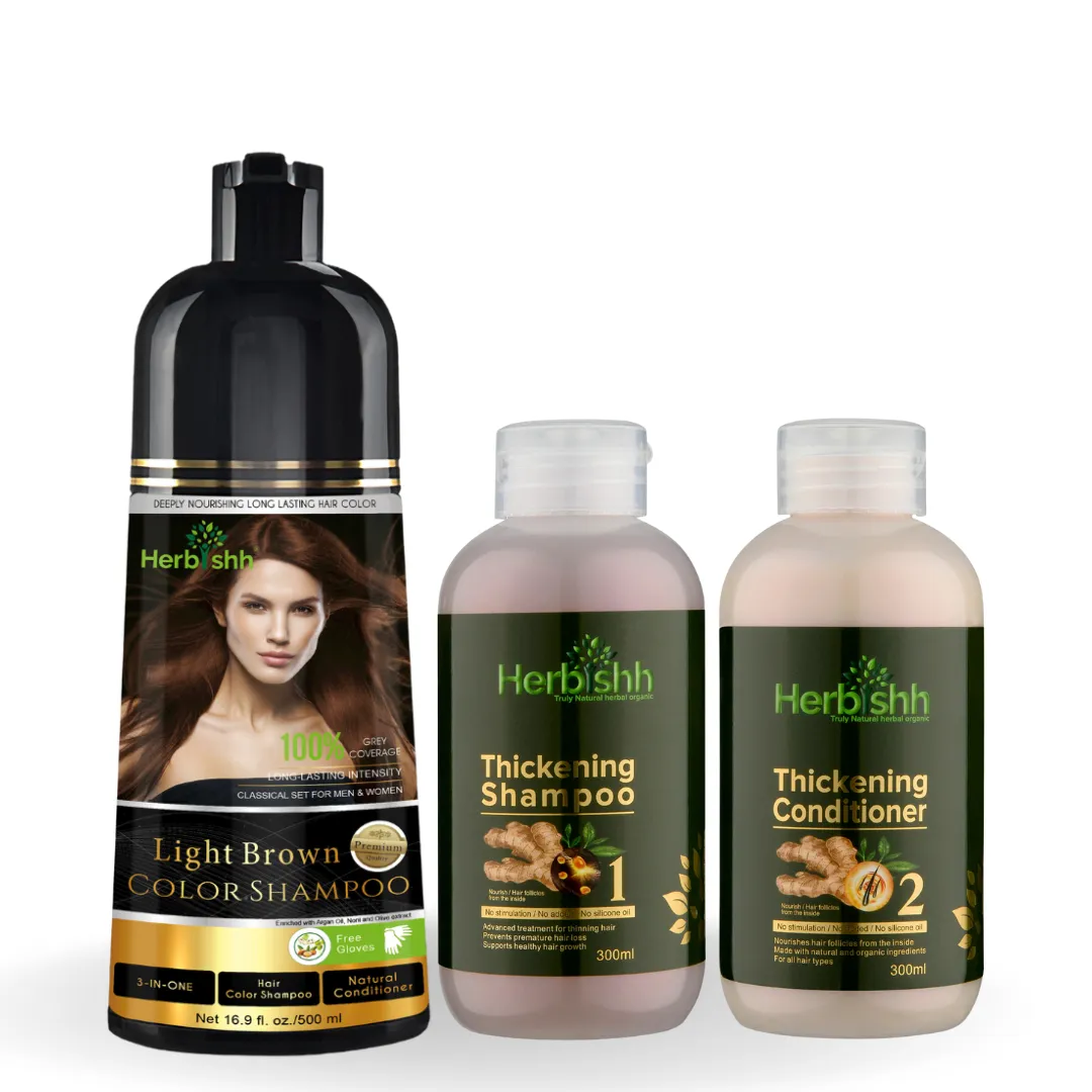 Ultimate Combo of Color Shampoo & Thickening Set - Herbishh