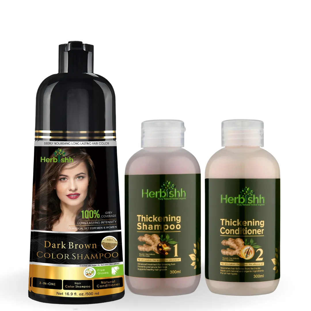 Ultimate Combo of Color Shampoo & Thickening Set - Herbishh