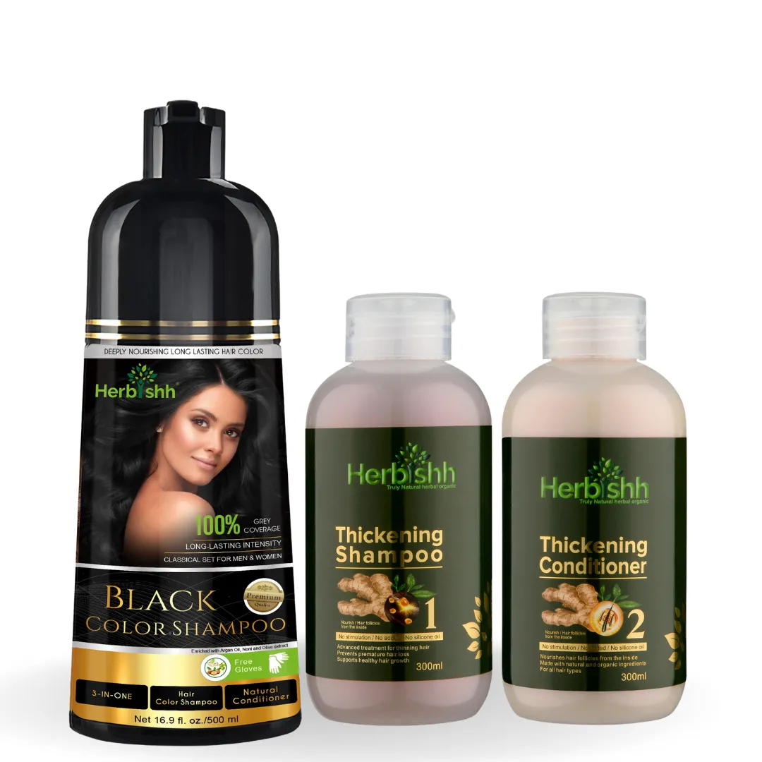 Ultimate Combo of Color Shampoo & Thickening Set - Herbishh