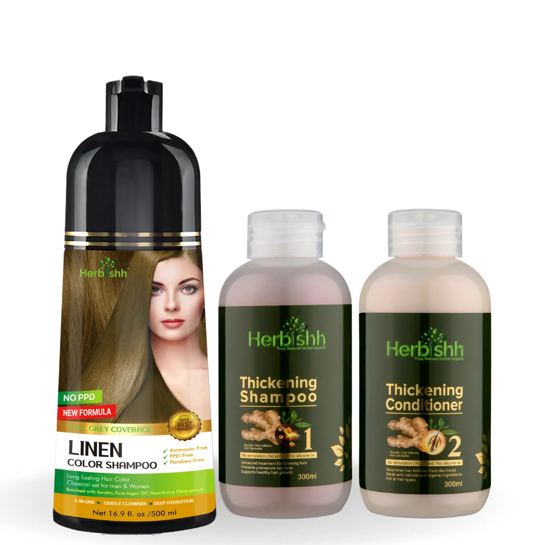 Ultimate Combo of Color Shampoo & Thickening Set - Herbishh