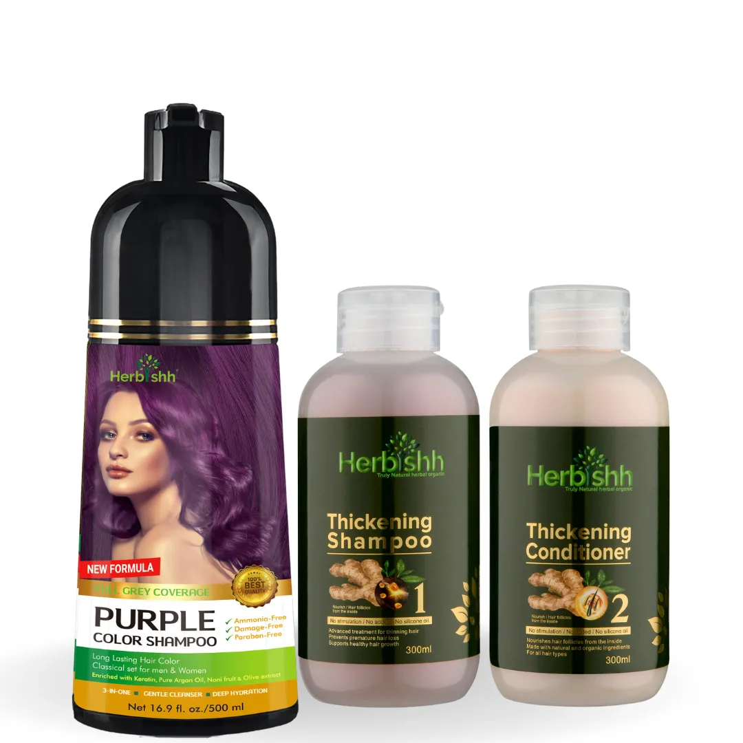 Ultimate Combo of Color Shampoo & Thickening Set - Herbishh