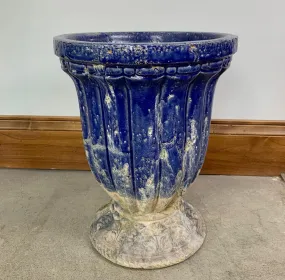 Urn, Blue Ceramic, Pot, Planter