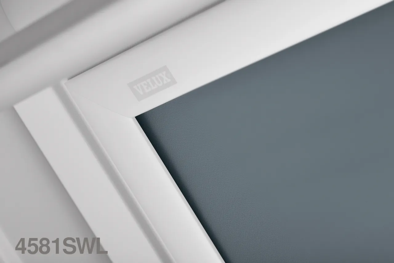 VELUX DML Electric Blackout Roller Blind (White Trim)