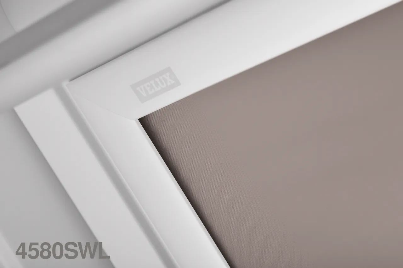 VELUX DML Electric Blackout Roller Blind (White Trim)