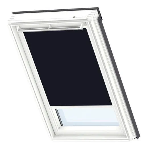 VELUX DML Electric Blackout Roller Blind (White Trim)