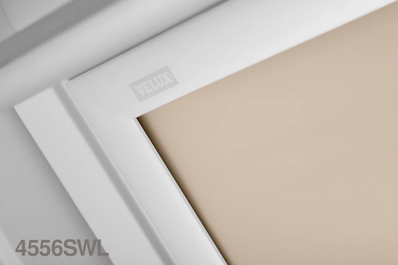 VELUX DML Electric Blackout Roller Blind (White Trim)