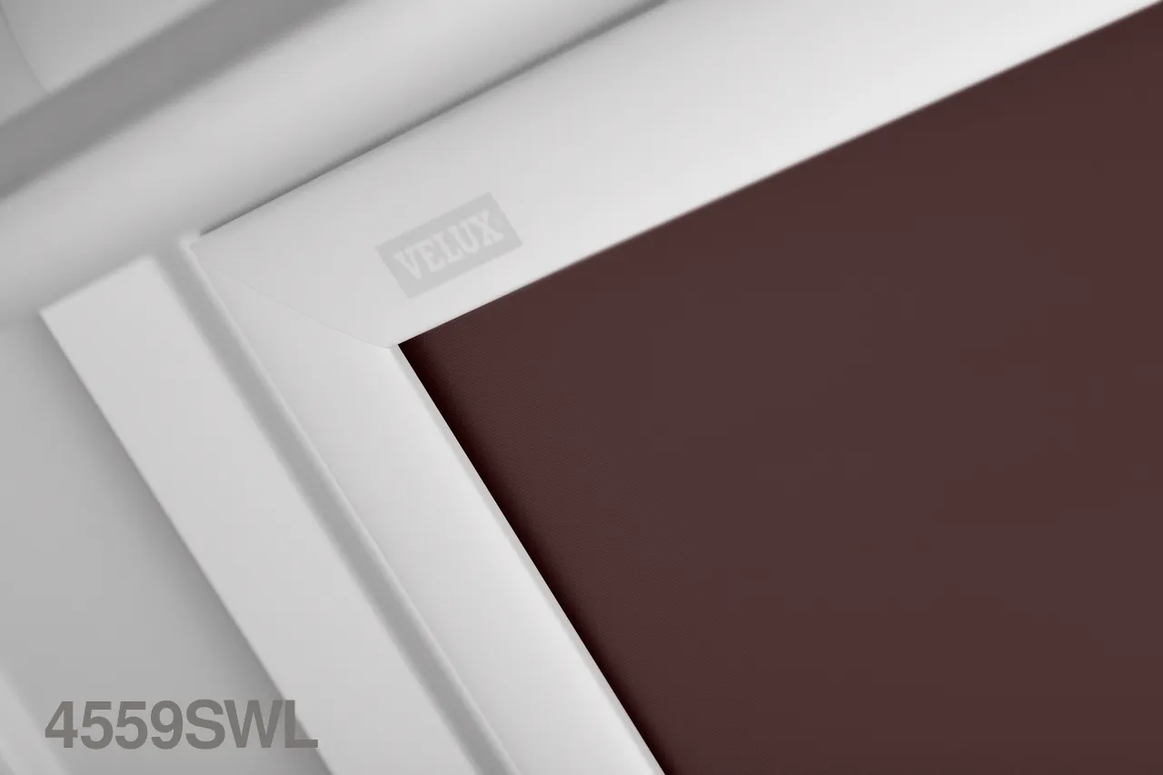 VELUX DML Electric Blackout Roller Blind (White Trim)