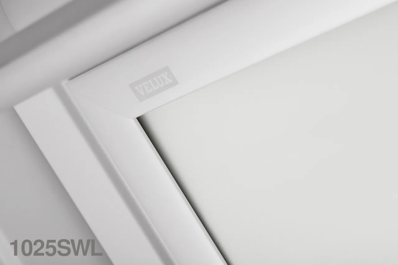 VELUX DML Electric Blackout Roller Blind (White Trim)