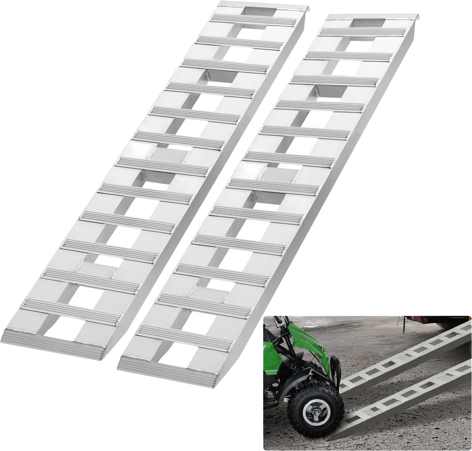 Vevor Aluminum Loading Ramps 72" x 15" 6000 Lbs Load Capacity New