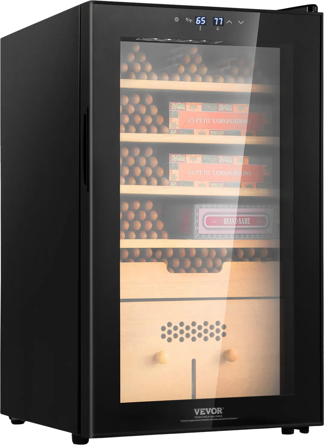 Vevor Electric Cigar Humidor with Cooling Heating & Humidity Control 400 Count Capacity New