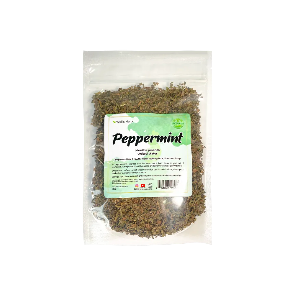 Well's Herb Dried Peppermint | 0.6 oz.